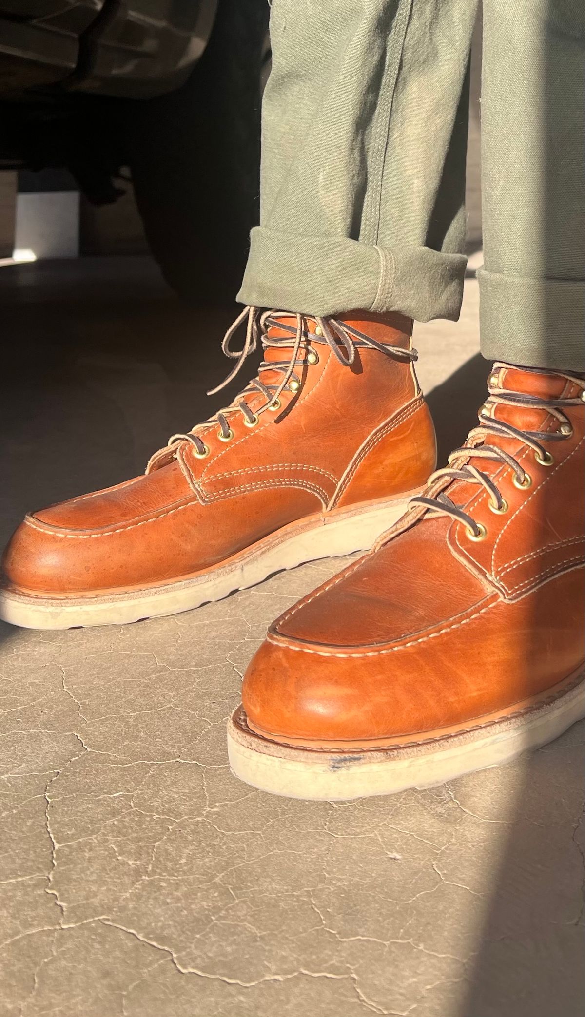 Photo by bootsnfloors on April 8, 2025 of the White's Perry 6" Select in Seidel Tobacco Stampede.