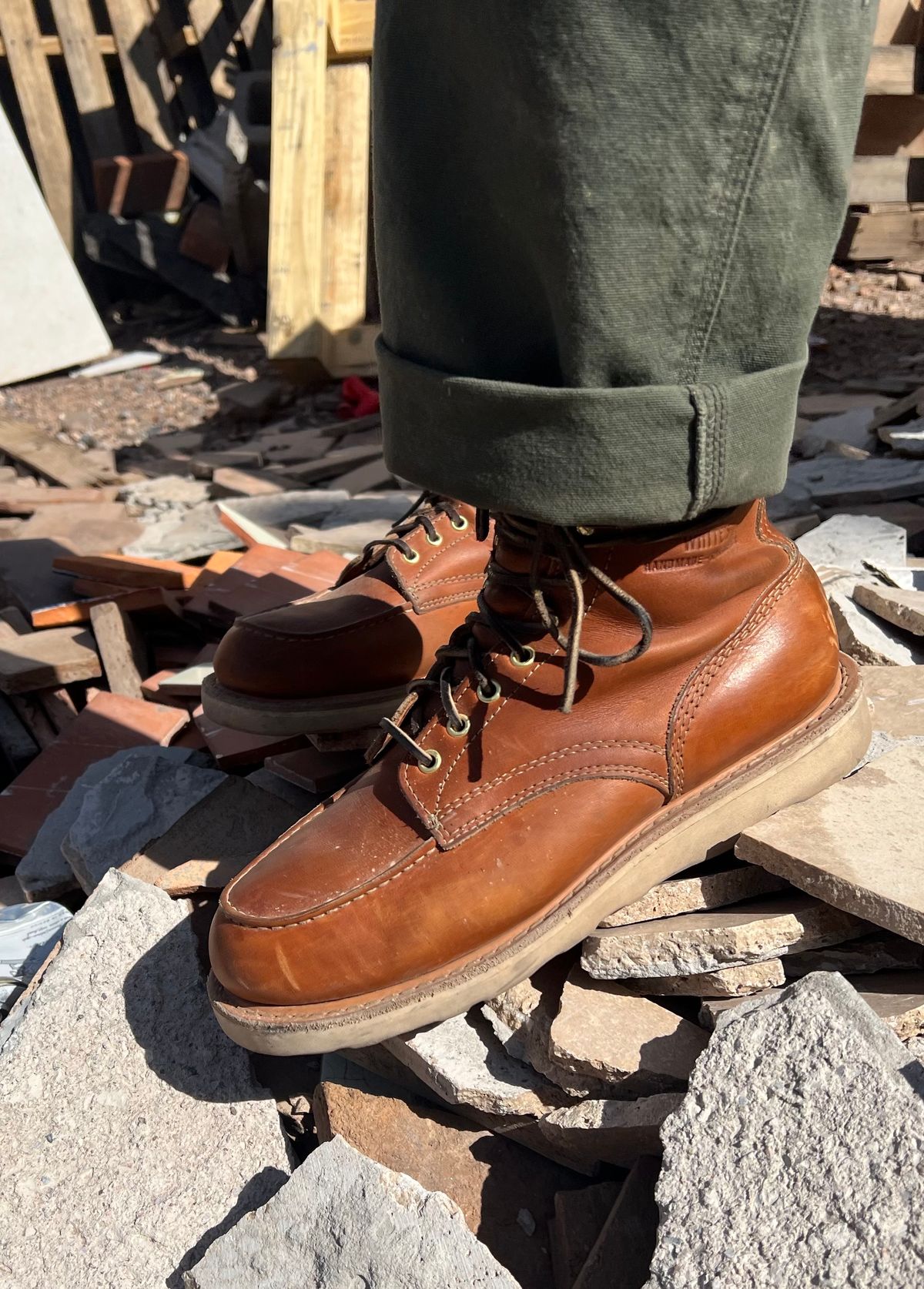 Photo by bootsnfloors on April 8, 2025 of the White's Perry 6" Select in Seidel Tobacco Stampede.