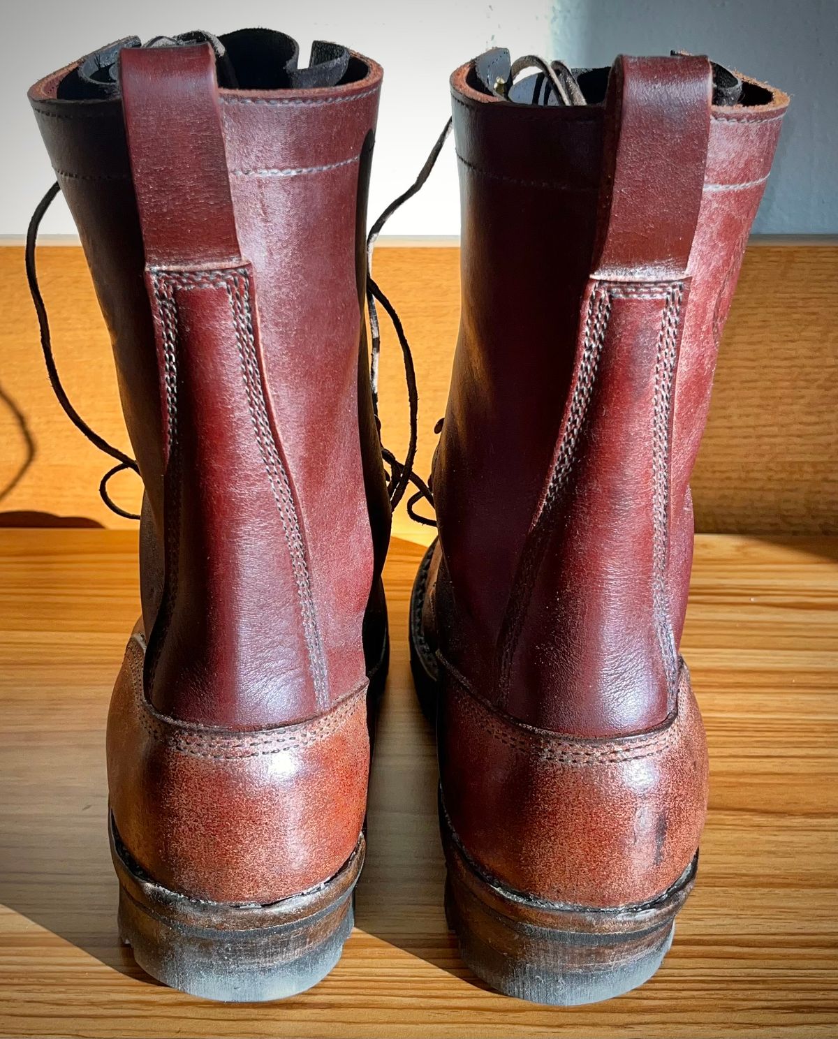 Photo by potatopotato on January 23, 2026 of the JK Boots Superduty in Seidel Redwood Oil Tan & Seidel Redwood Oil Tan Roughout.