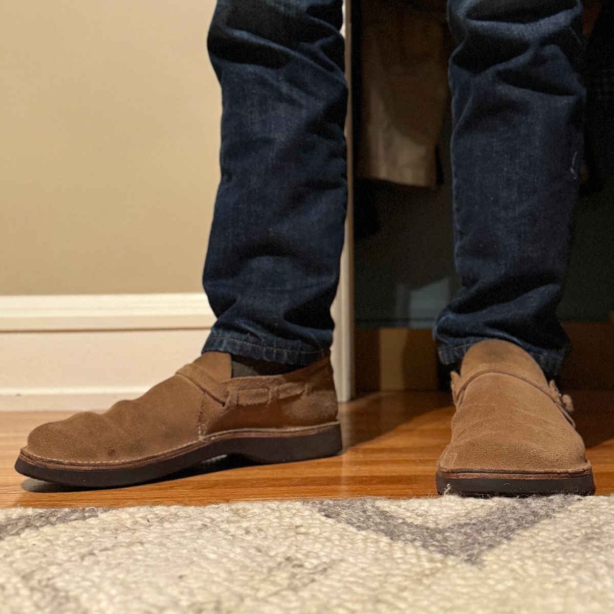 Photo by moznme on December 14, 2024 of the Oak Street Bootmakers Oak Street Bootmakers / Country Loafer in Horween Natural Chromexcel Roughout.