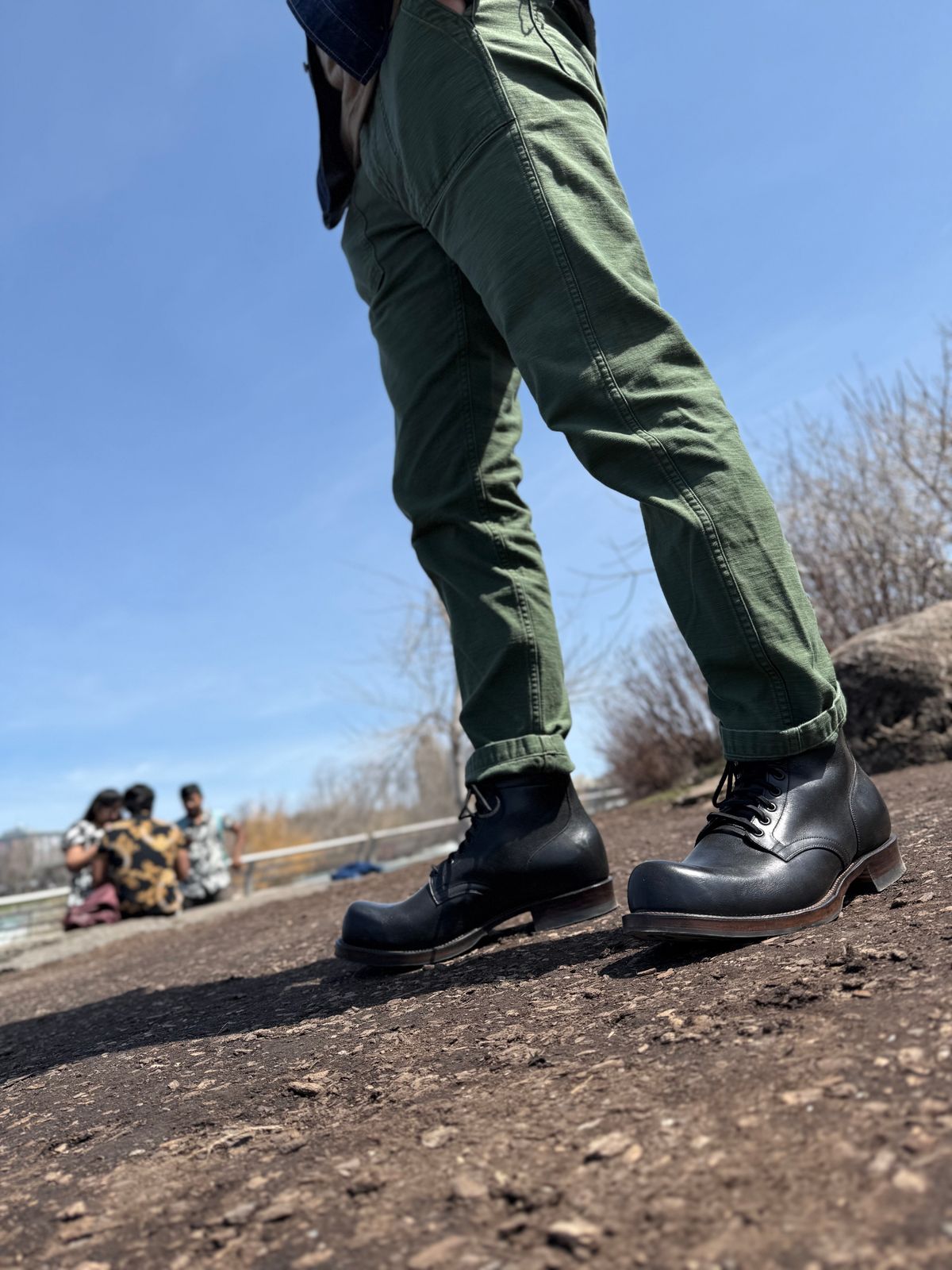 Photo by moznme on April 20, 2025 of the Viberg Service Boot in Horween Black Wooly CXL.