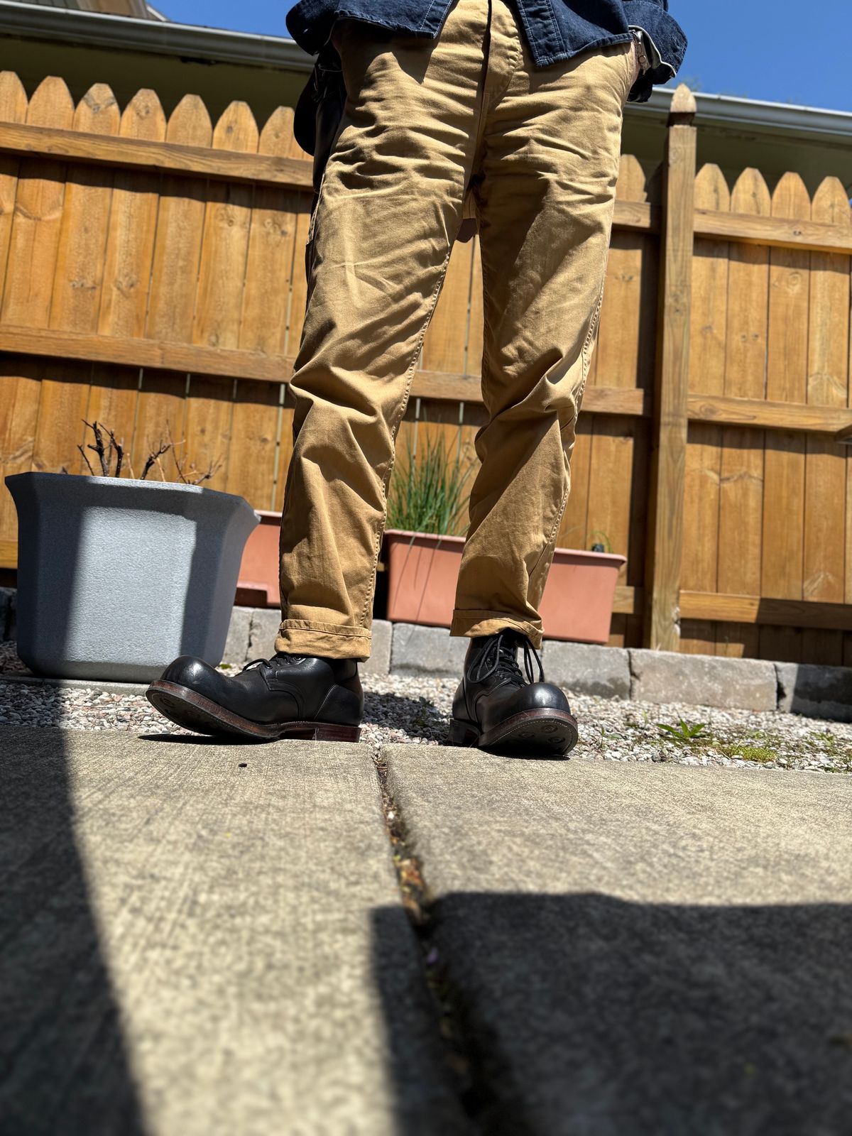 Photo by moznme on May 2, 2025 of the Viberg Service Boot in Horween Black Wooly CXL.