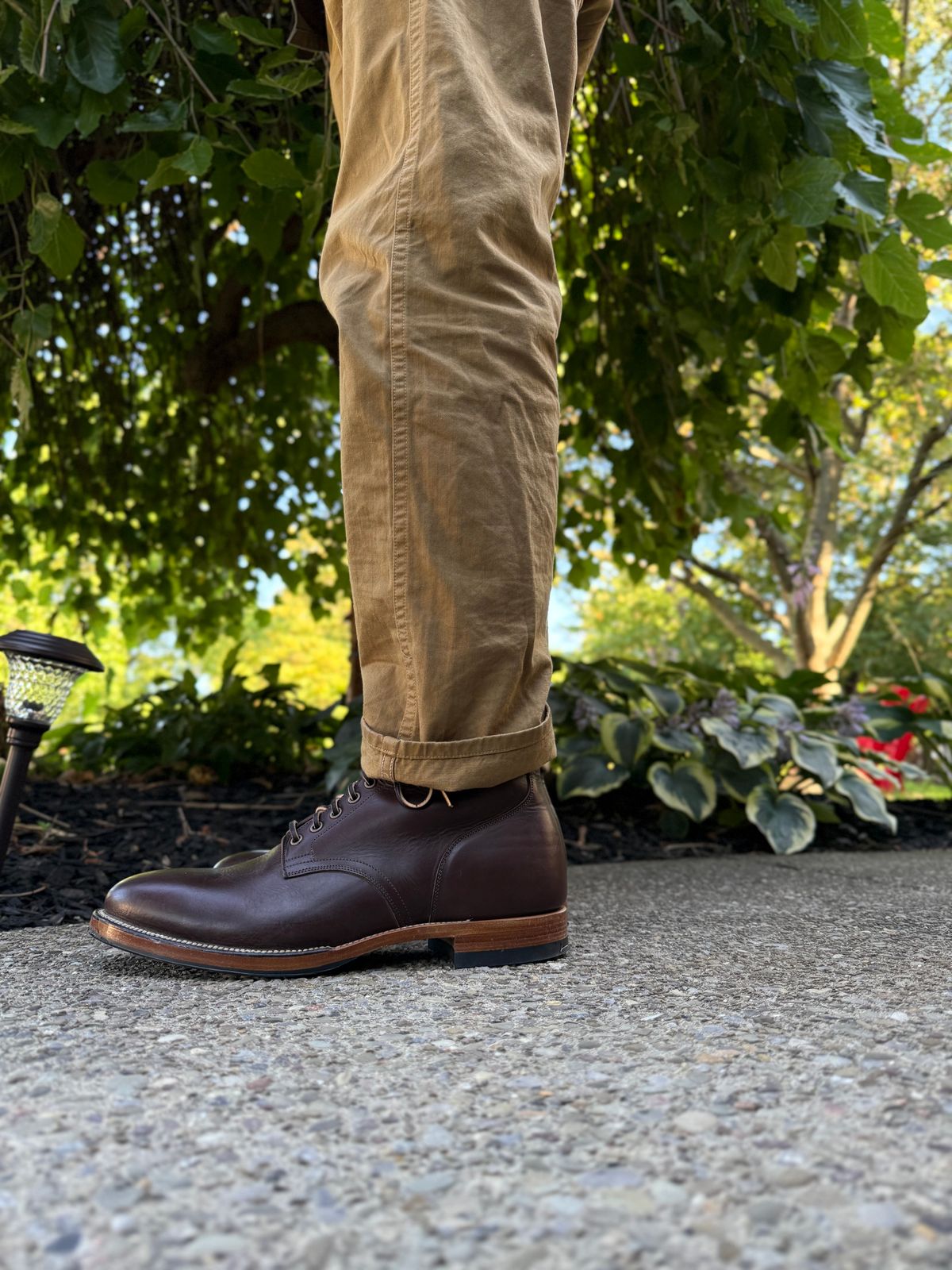 Photo by moznme on August 27, 2025 of the Viberg Service Boot in Badalassi Carlo Coffee Vachetta Minerva.