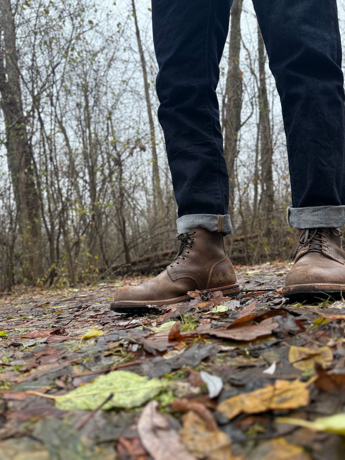 Photo by moznme on December 10, 2024 of the Viberg Service Boot in Horween Natural Waxed Flesh.