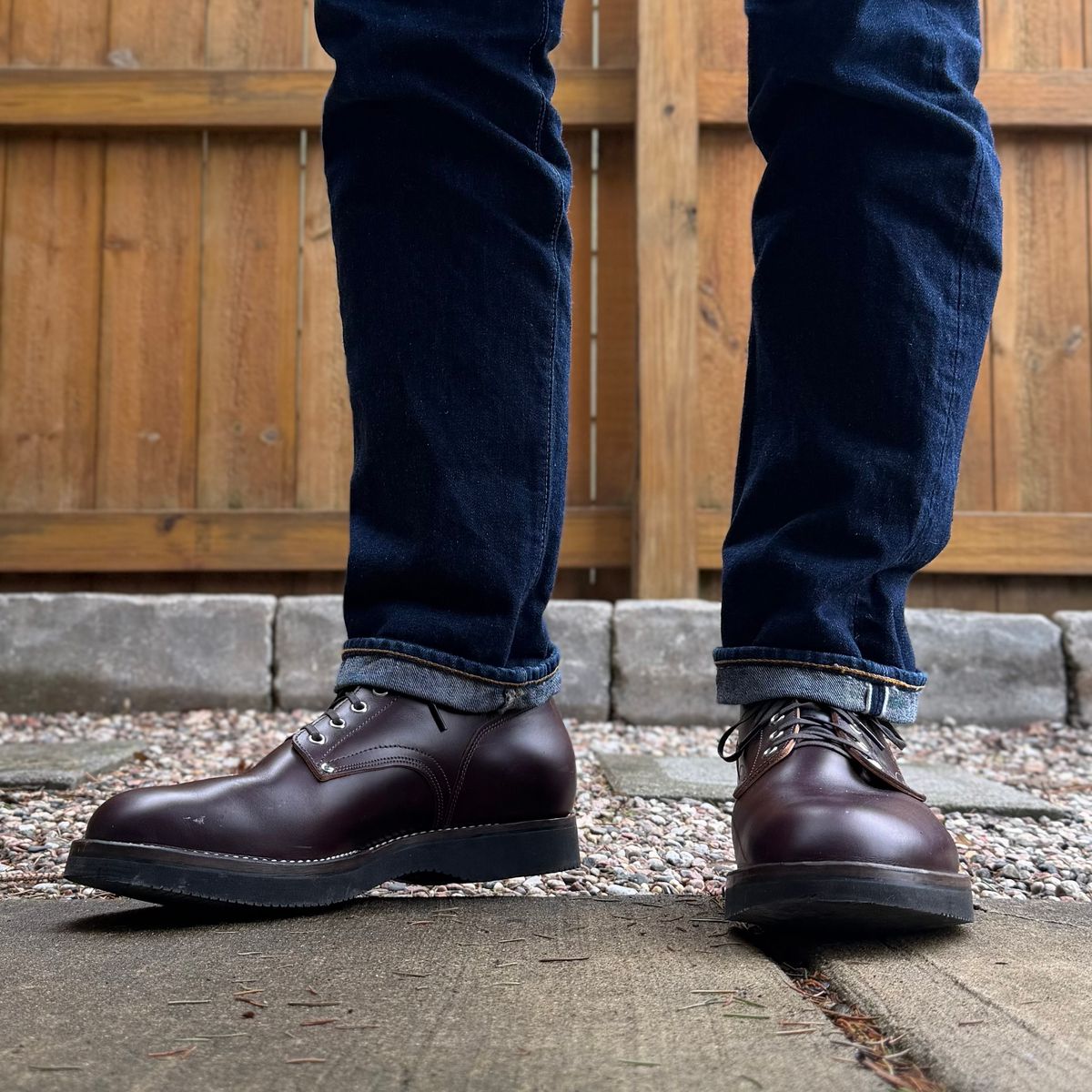 Photo by moznme on March 7, 2026 of the New River Boot Quade in Horween Color 8 Chromexcel Strips.