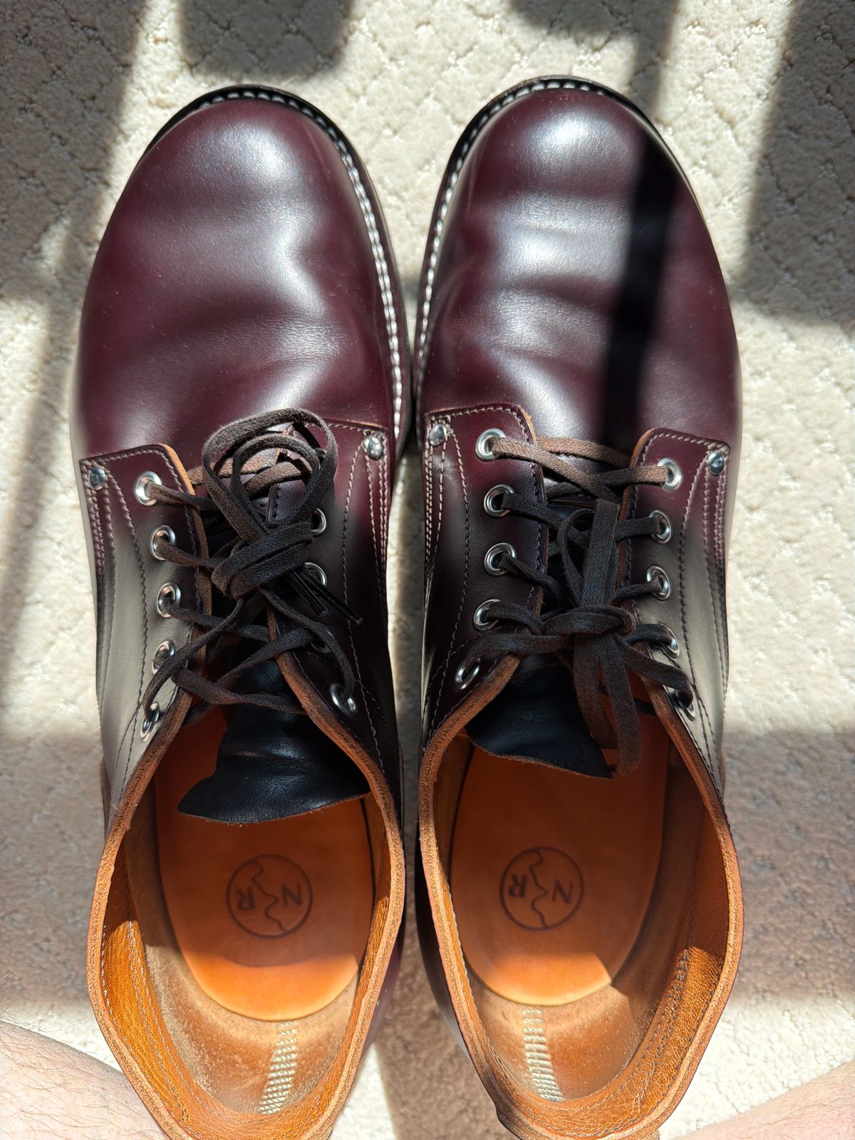 Photo by moznme on July 9, 2026 of the New River Boot Quade in Horween Color 8 Chromexcel Strips.