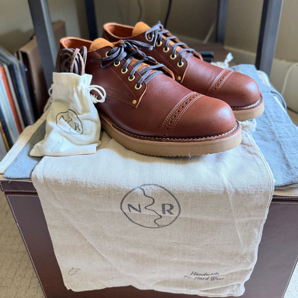 Photo by moznme on July 1, 2026 of the New River Boot Quade in C.F. Stead Caramel Classic Kudu.