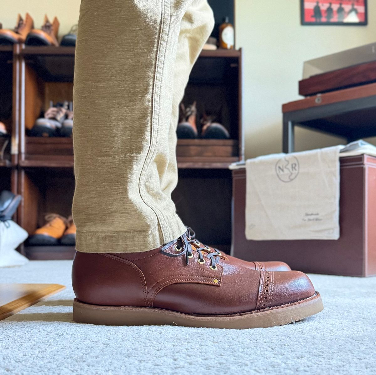 Photo by moznme on July 1, 2026 of the New River Boot Quade in C.F. Stead Caramel Classic Kudu.
