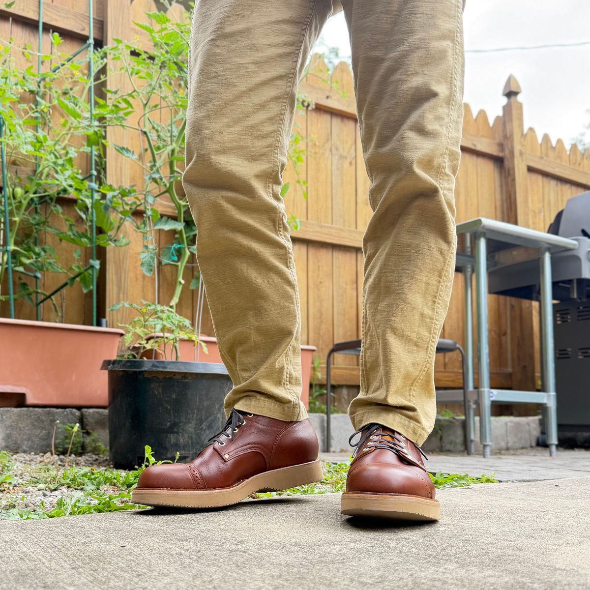 Photo by moznme on July 7, 2026 of the New River Boot Quade in C.F. Stead Caramel Classic Kudu.