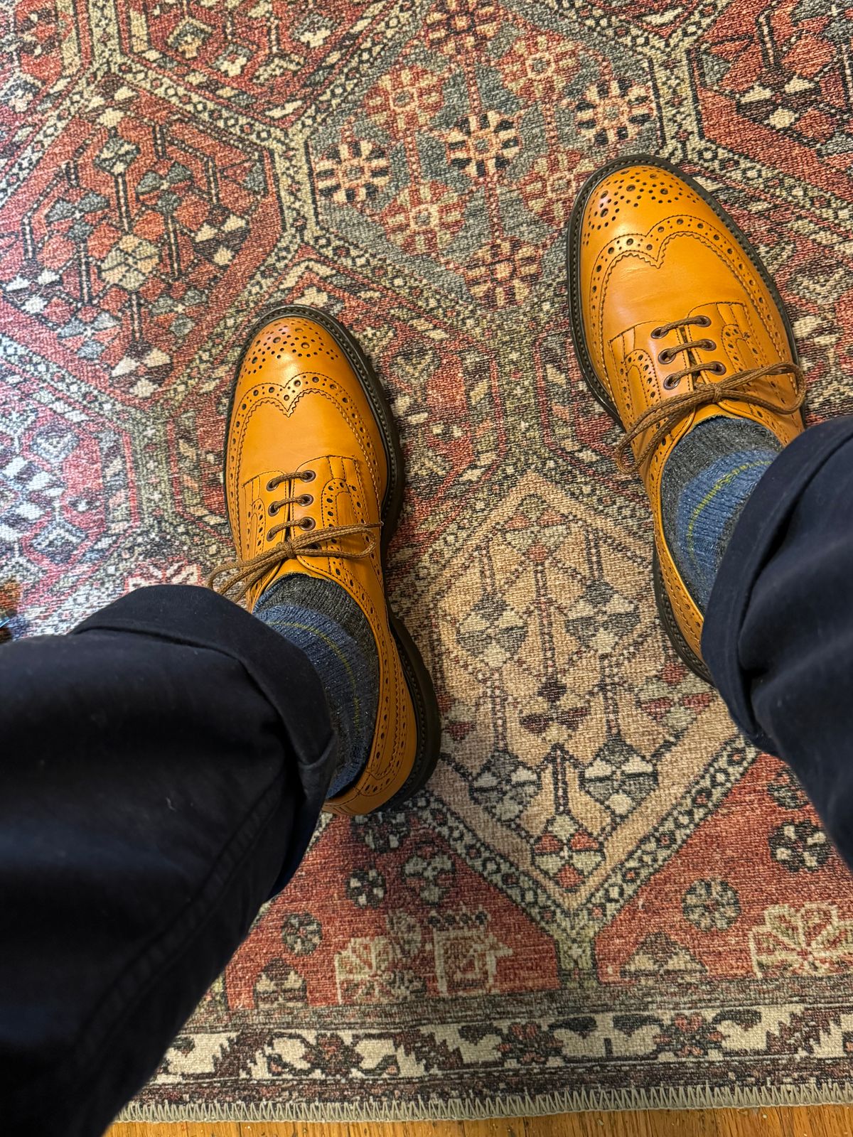 Photo by moznme on April 14, 2024 of the Tricker's Bourton Country Shoe in Acorn Antique.