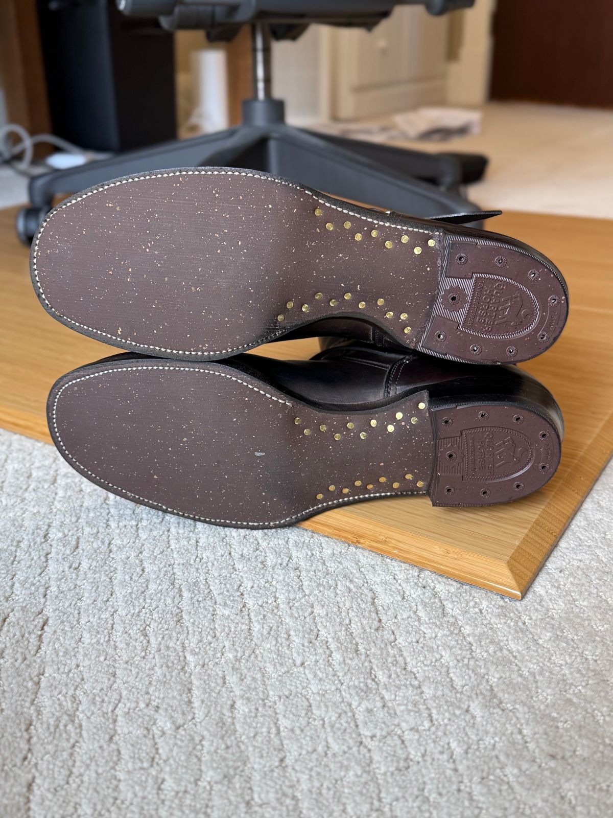 Photo by moznme on February 11, 2025 of the Clinch Engineer Boots 11-Inch Height in Clinch / Brown-Overdyed Latigo.