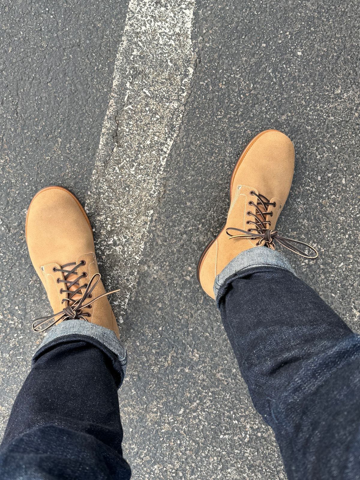 Photo by moznme on January 3, 2025 of the Viberg Boondocker in Horween Marine Field Roughout.