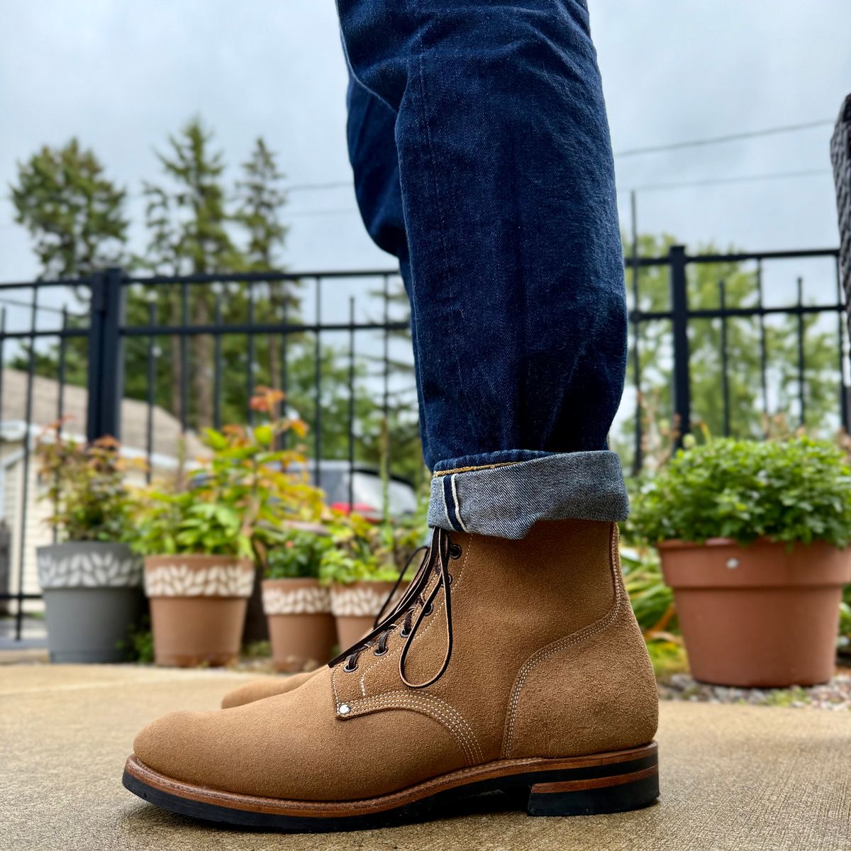 Photo by moznme on September 4, 2025 of the Viberg Boondocker in Horween Marine Field Roughout.