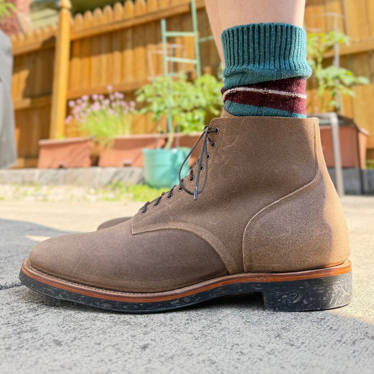 Photo by moznme on June 13, 2026 of the Viberg N1 Boot in Horween Natural Washed Waxed Flesh.