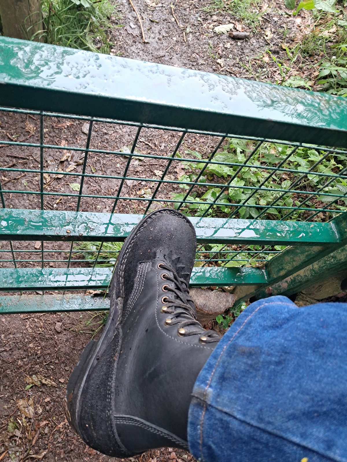 Photo by zealouscollie on June 5, 2025 of the JK Boots Fire Inlander in Seidel Black MaxSupport.