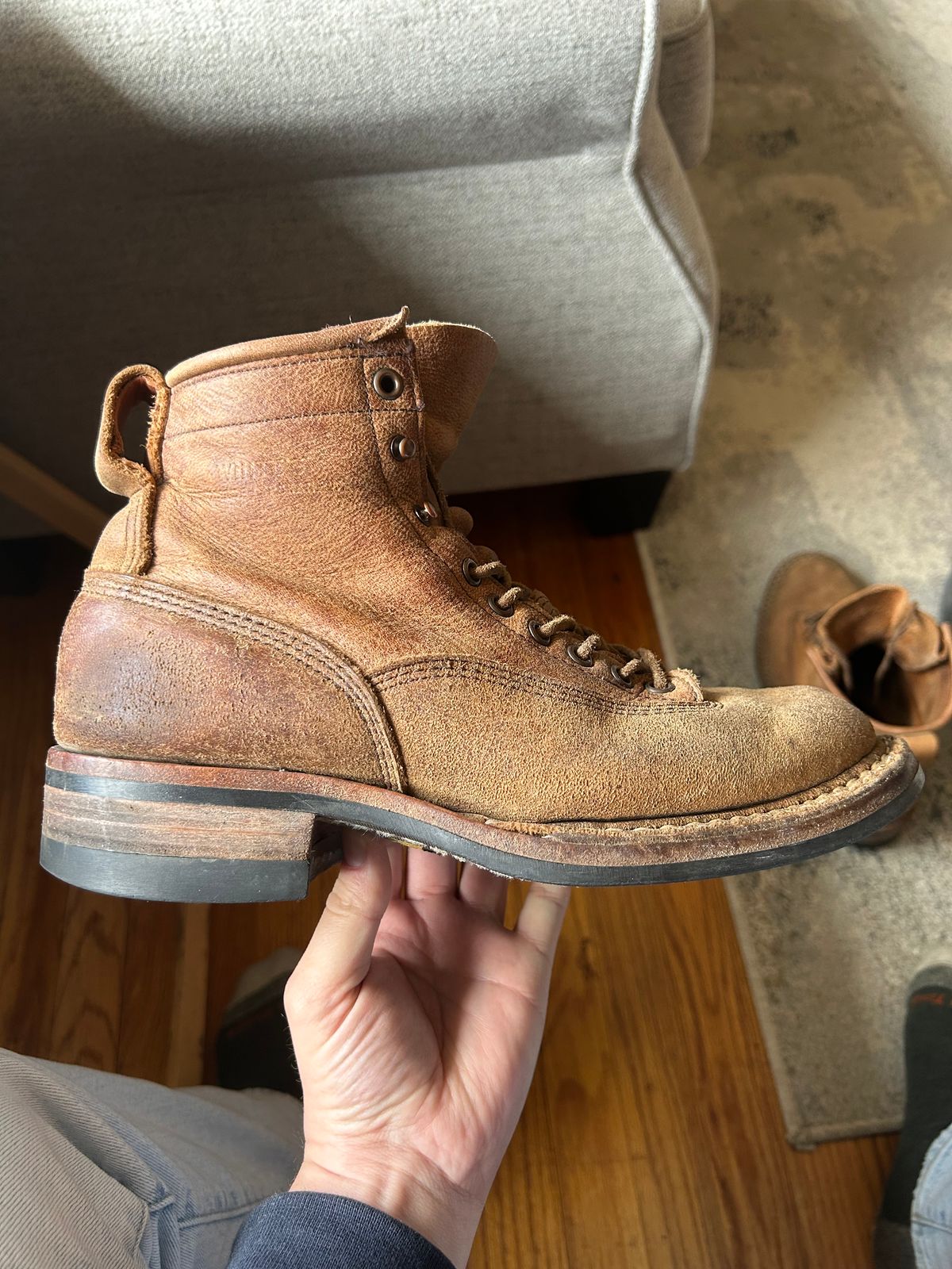 Photo by Vintage_Clark on March 6, 2026 of the White's 350 Cutter in CF Stead New Rosewood Unicorn.