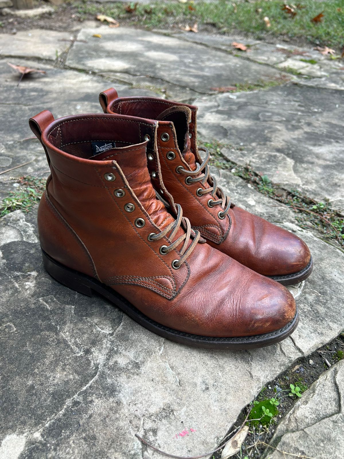 Photo by Vintage_Clark on October 22, 2025 of the Dayton Boots Service Boot in SB foot Copper Oil Tan.