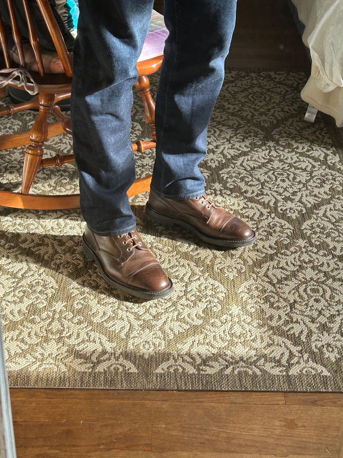 Photo by Vintage_Clark on December 24, 2025 of the Tricker's x Division Road Dean Boot in CF Stead Snuff Naked Kudu.