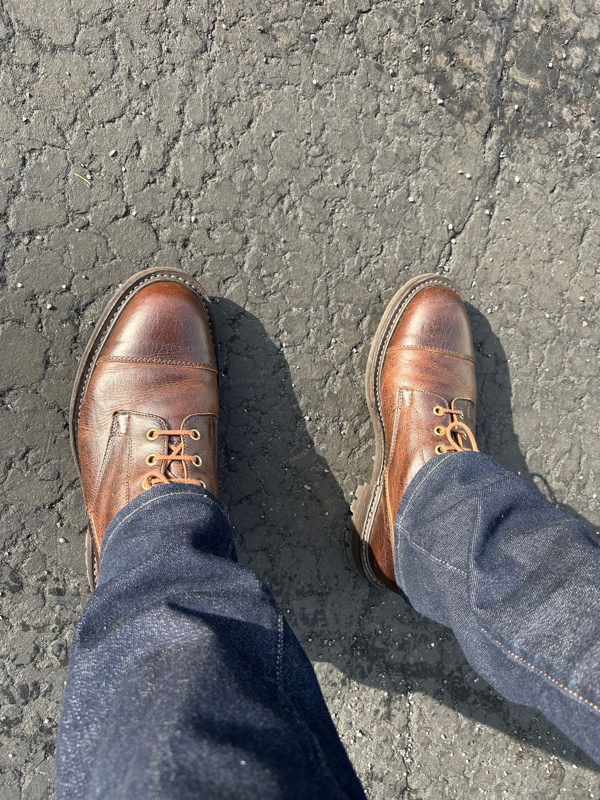 Photo by Vintage_Clark on January 12, 2026 of the Tricker's x Division Road Dean Boot in CF Stead Snuff Naked Kudu.