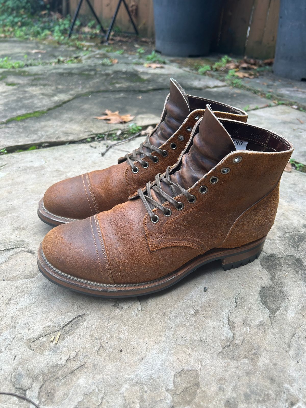 Photo by Vintage_Clark on October 22, 2025 of the Viberg Service Boot in Horween Golden Brown Predator - roughout.