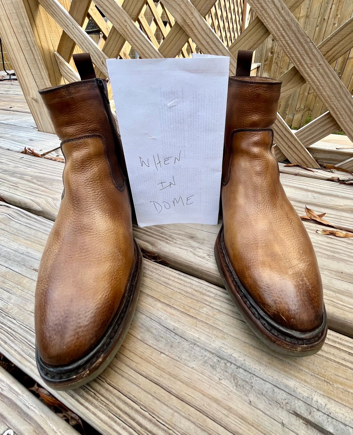 Photo by theoldsole on November 2, 2024 of the Carlos Santos Maxwel in Unknown Grain Leather.