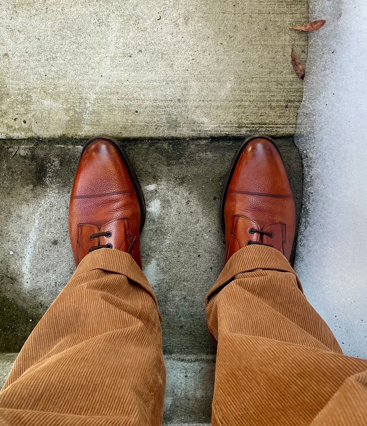 Photo by theoldsole on February 7, 2026 of the Edward Green Galway in Rosewood Country Calf.