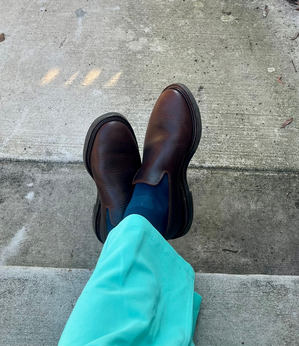 Photo by theoldsole on February 13, 2026 of the Viberg Slipper in C.F. Stead Whiskey Phoenix.