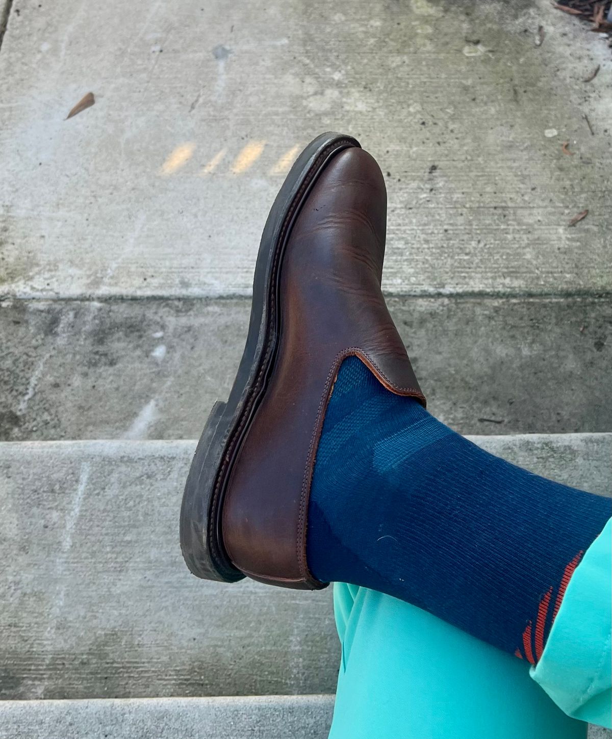 Photo by theoldsole on February 13, 2026 of the Viberg Slipper in C.F. Stead Whiskey Phoenix.