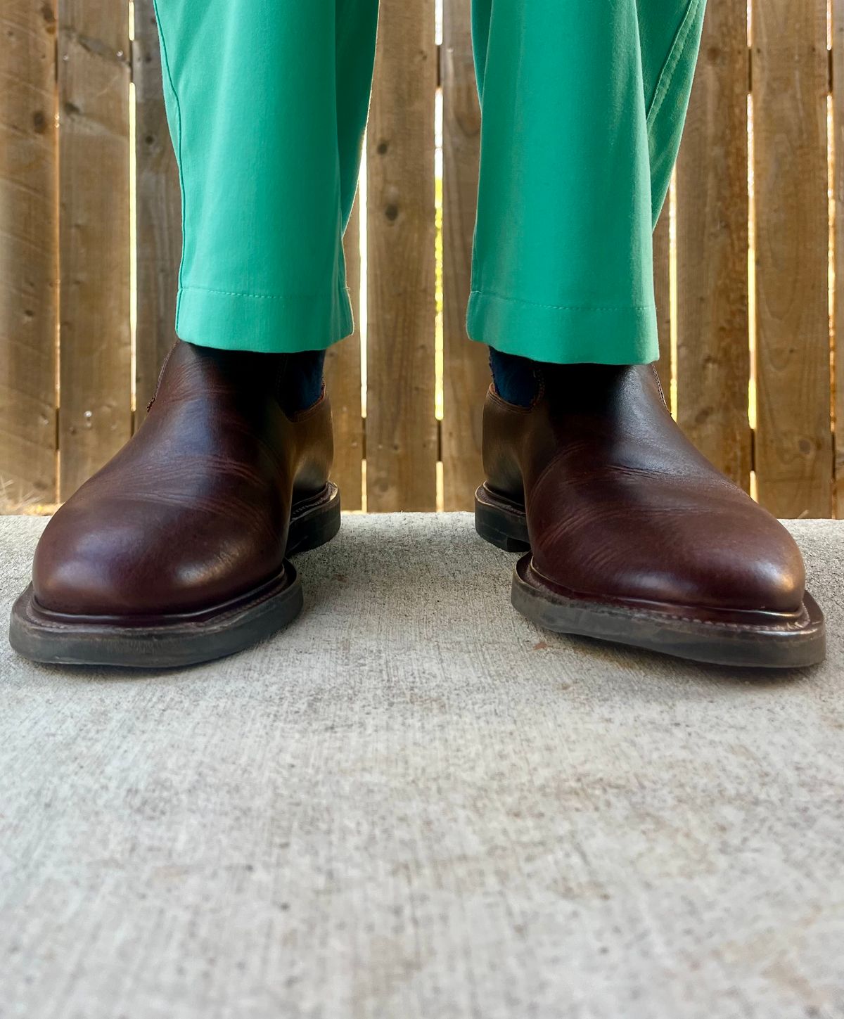 Photo by theoldsole on February 13, 2026 of the Viberg Slipper in C.F. Stead Whiskey Phoenix.