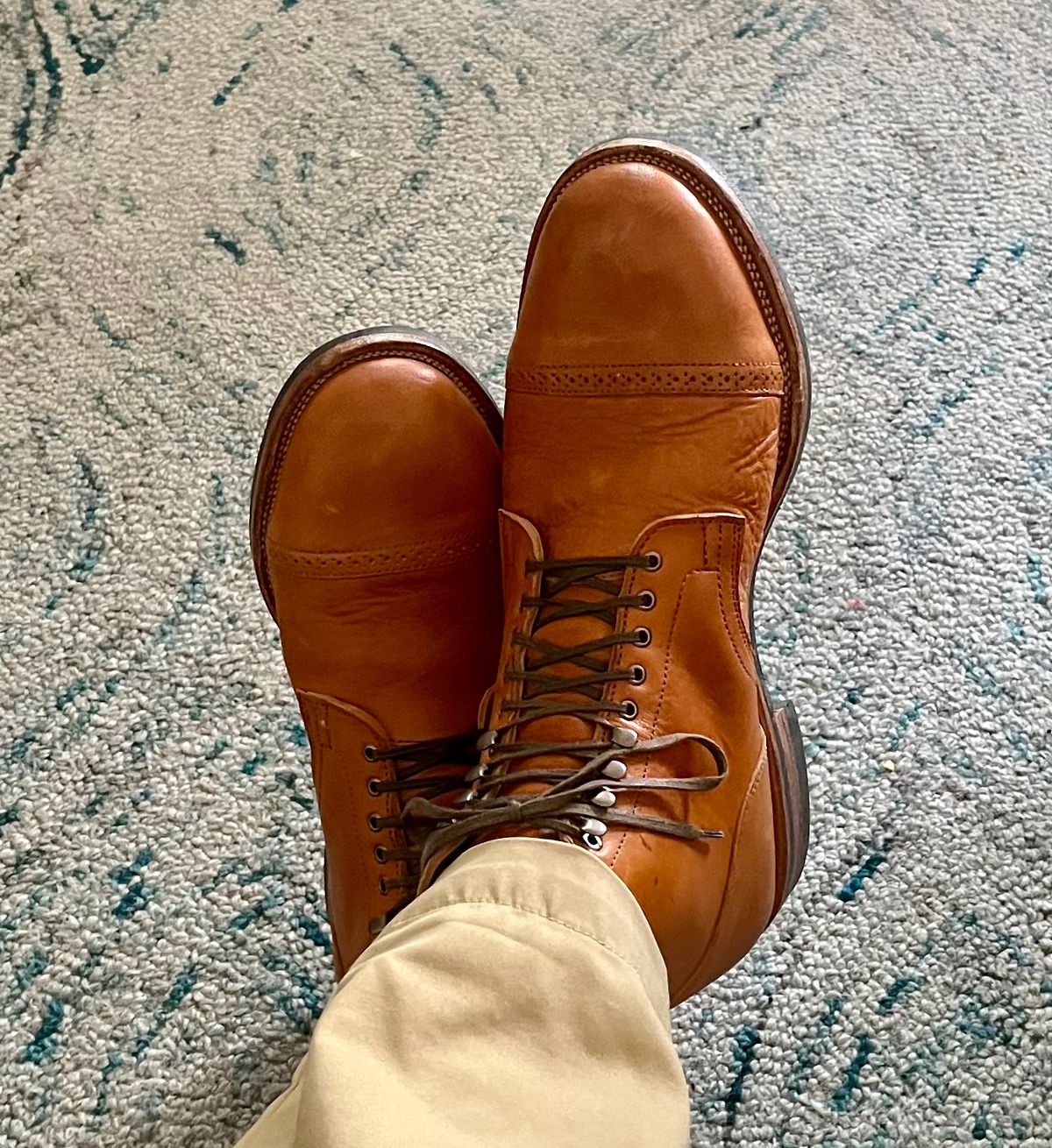 Photo by theoldsole on March 1, 2026 of the Viberg Service Boot BCT in Shinki Tan Latigo Horsehide.