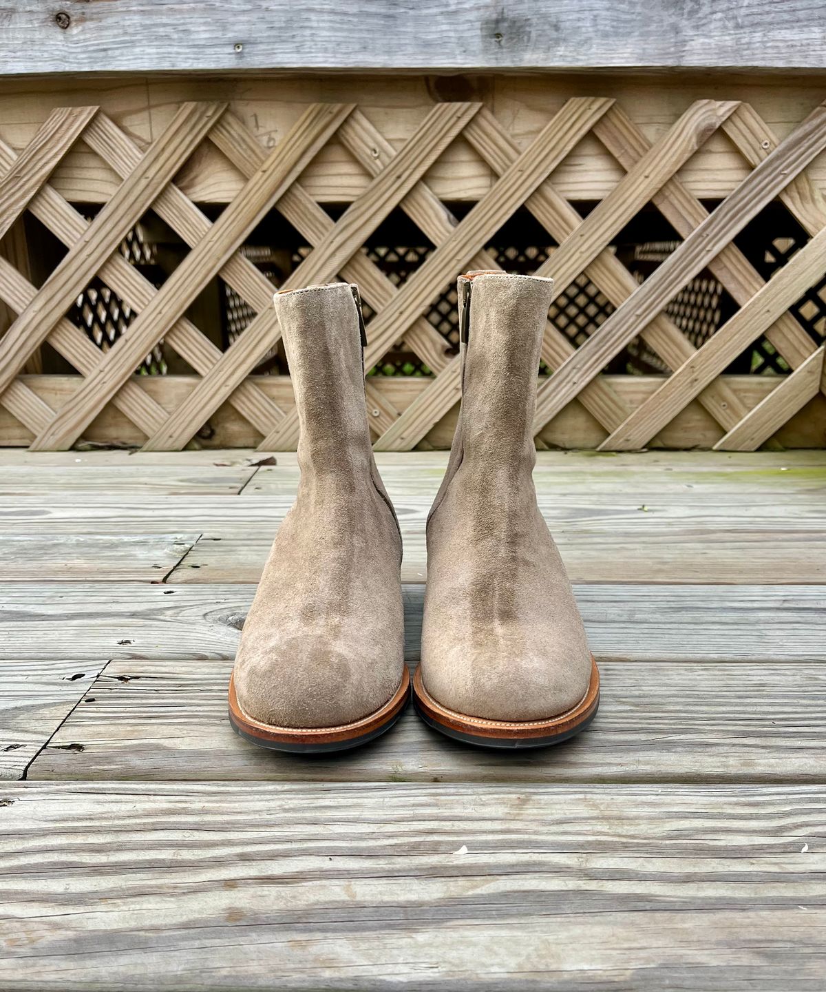 Photo by theoldsole on March 4, 2026 of the Viberg Herald in C.F. Stead Light Visone Kudu Roughout.