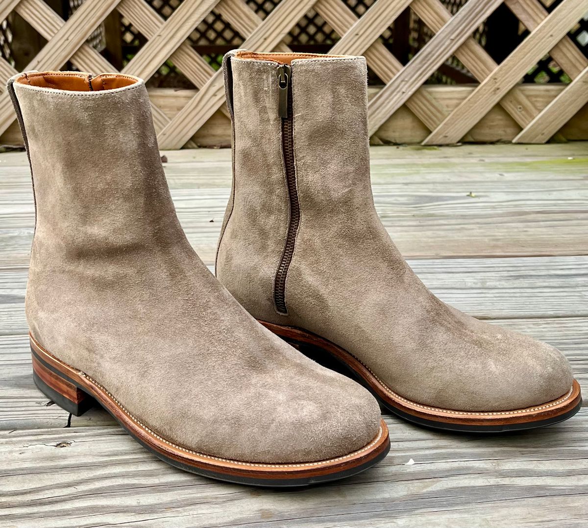 Photo by theoldsole on March 4, 2026 of the Viberg Herald in C.F. Stead Light Visone Kudu Roughout.