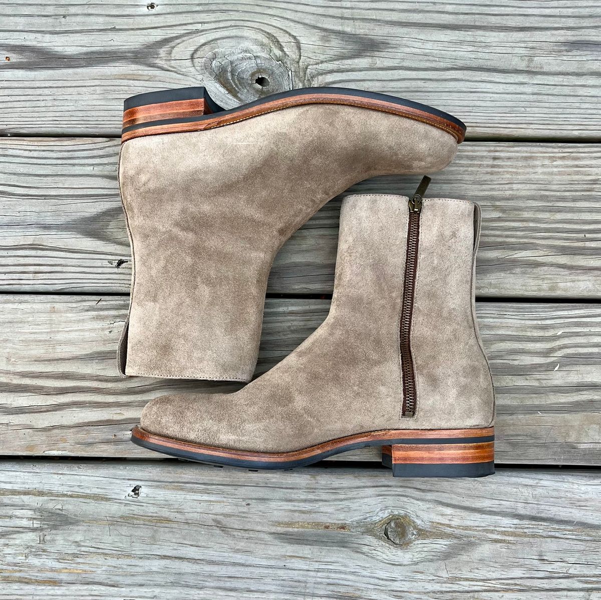 Photo by theoldsole on March 4, 2026 of the Viberg Herald in C.F. Stead Light Visone Kudu Roughout.