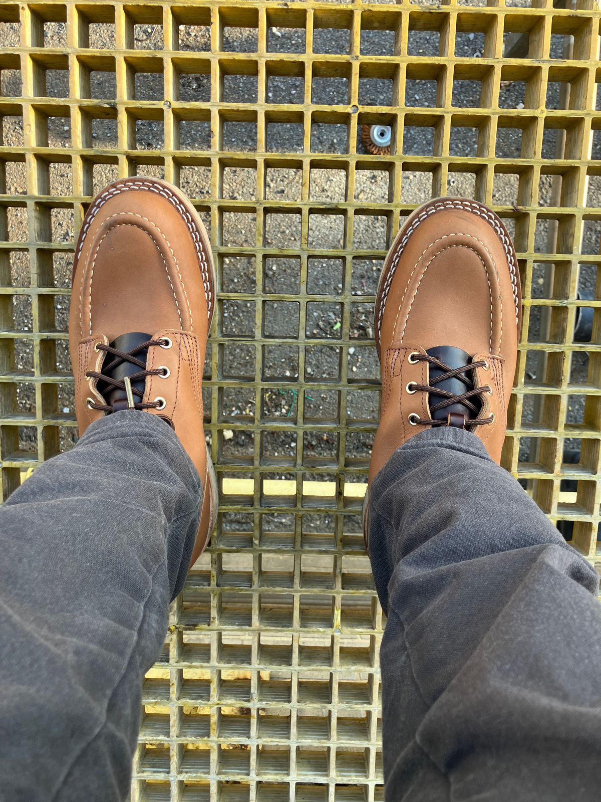 Photo by FutureCorpse33 on April 18, 2025 of the Nicks Lace Up Work in Seidel 1964 Tan.