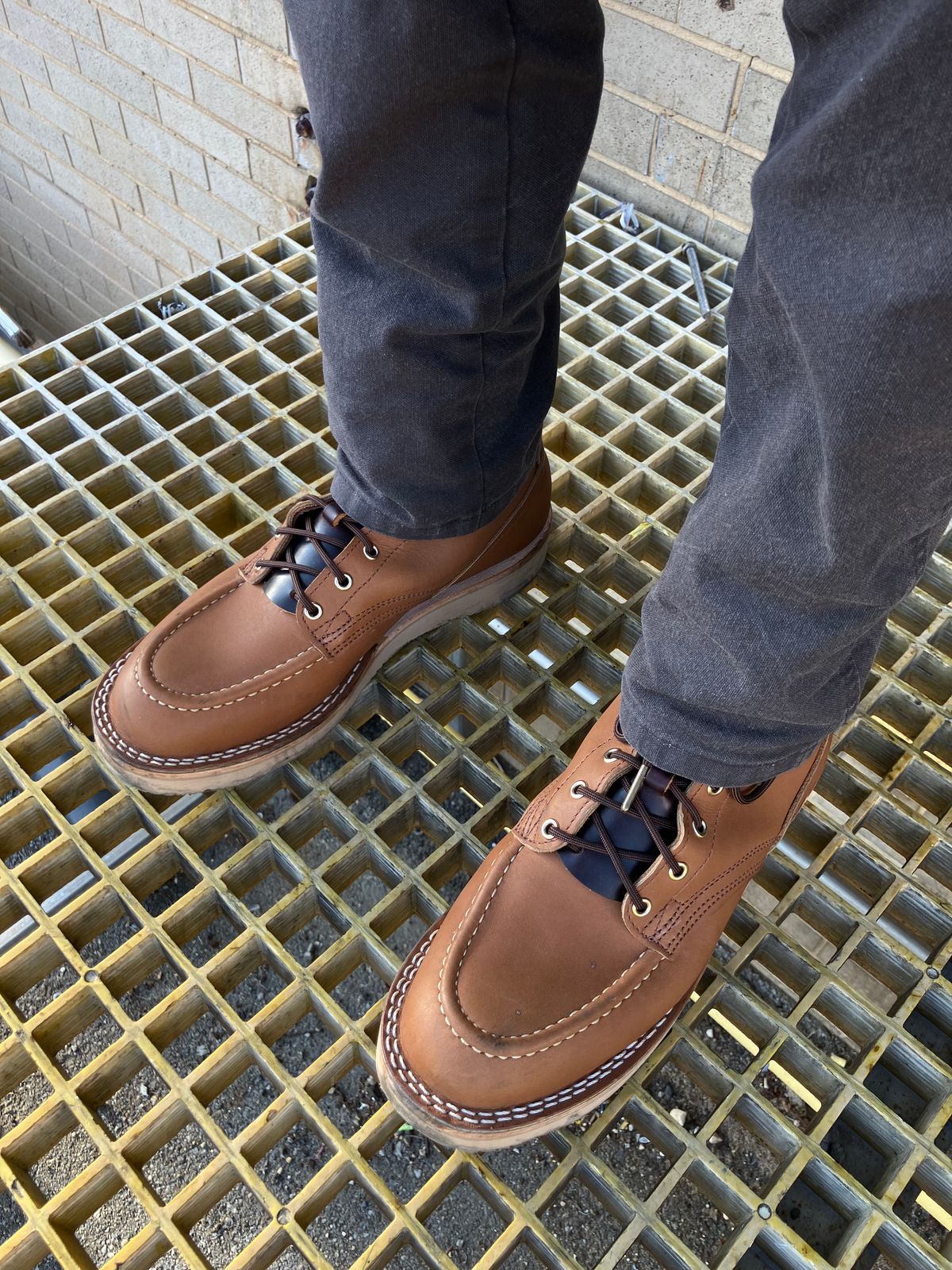 Photo by FutureCorpse33 on April 18, 2025 of the Nicks Lace Up Work in Seidel 1964 Tan.