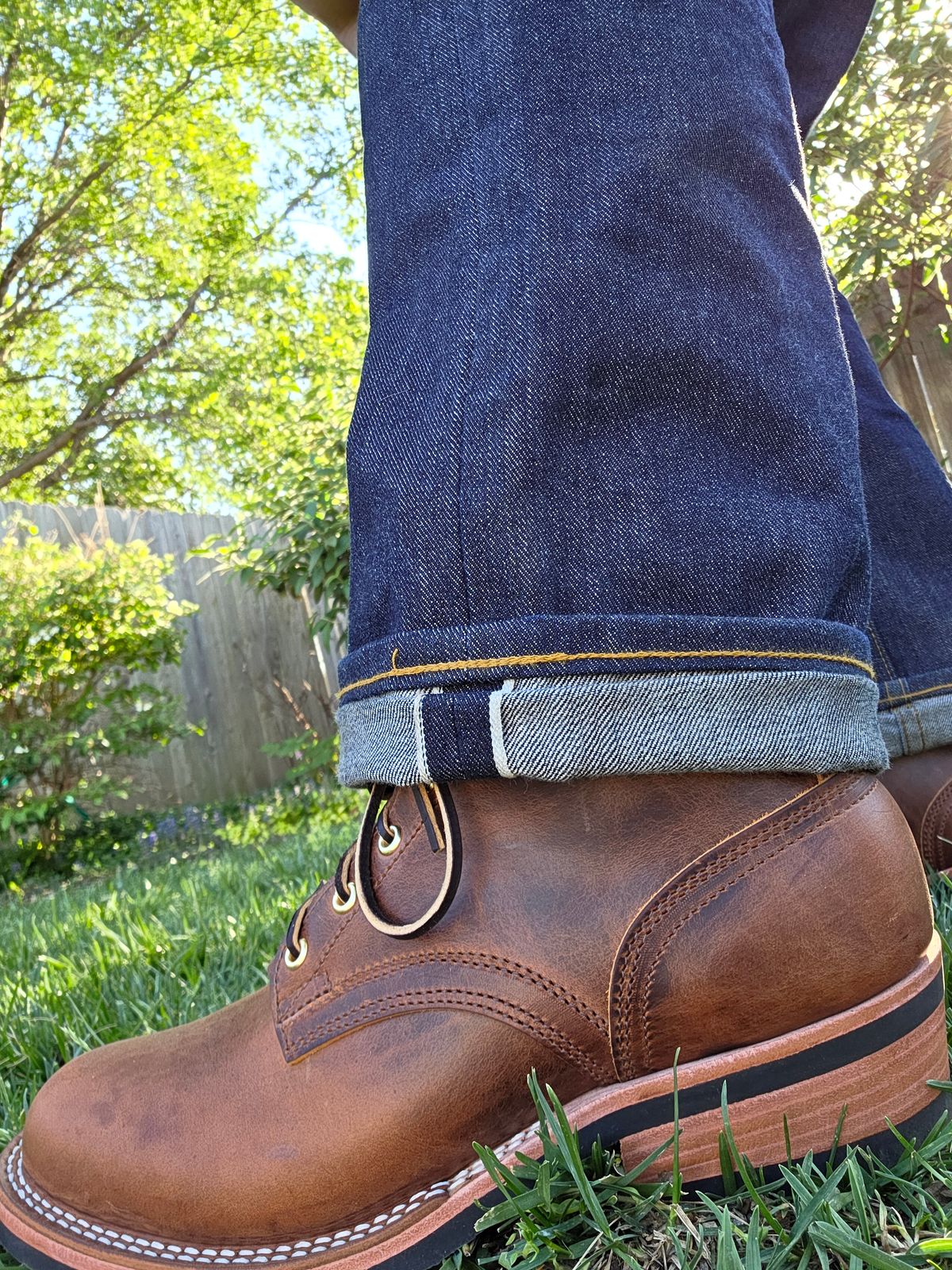 Photo by JBaker73 on April 16, 2026 of the Nicks Robert in Horween Orange Predator.