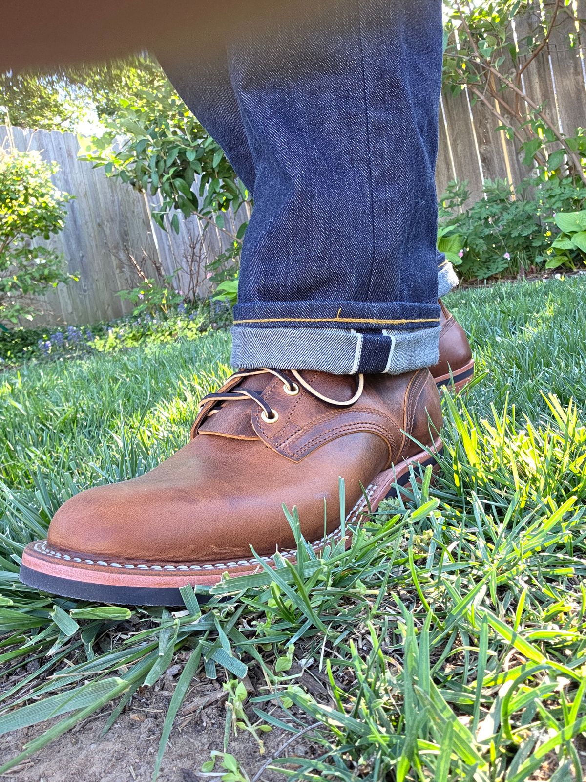 Photo by JBaker73 on April 16, 2026 of the Nicks Robert in Horween Orange Predator.