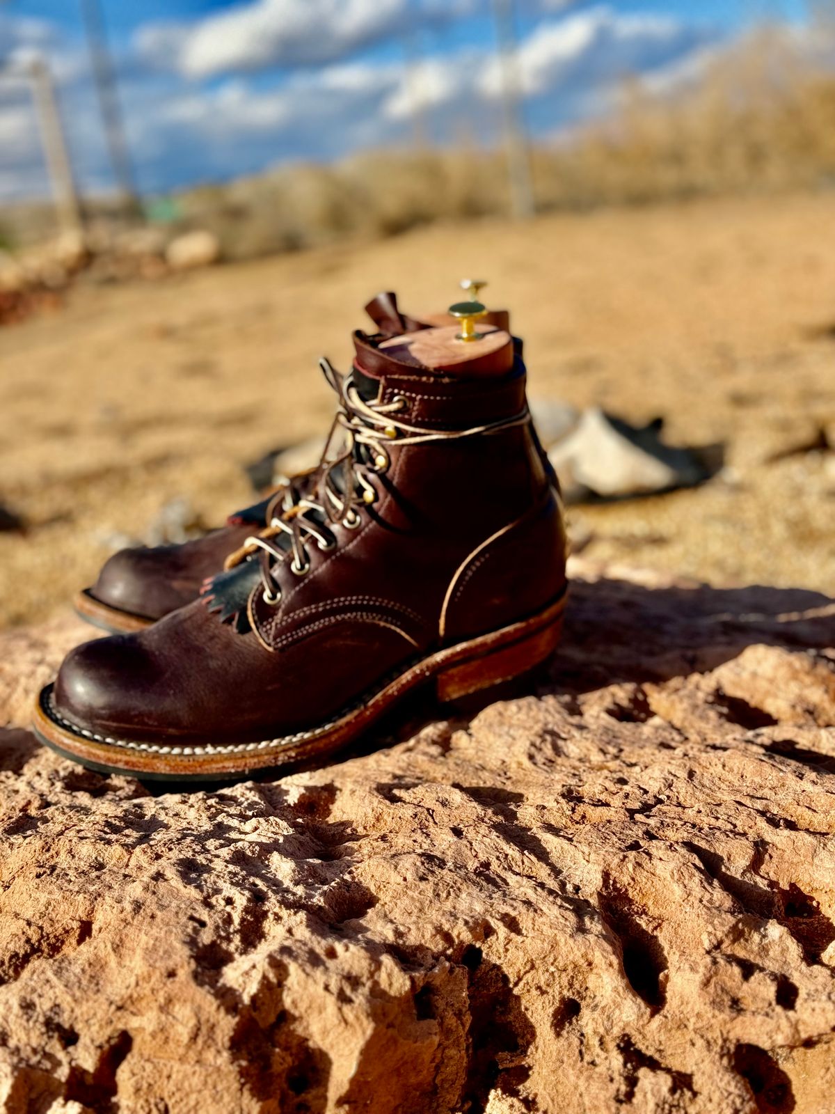 Photo by Ahab78 on January 4, 2026 of the Frank's Boots Wilshire in Seidel Brown Domain.