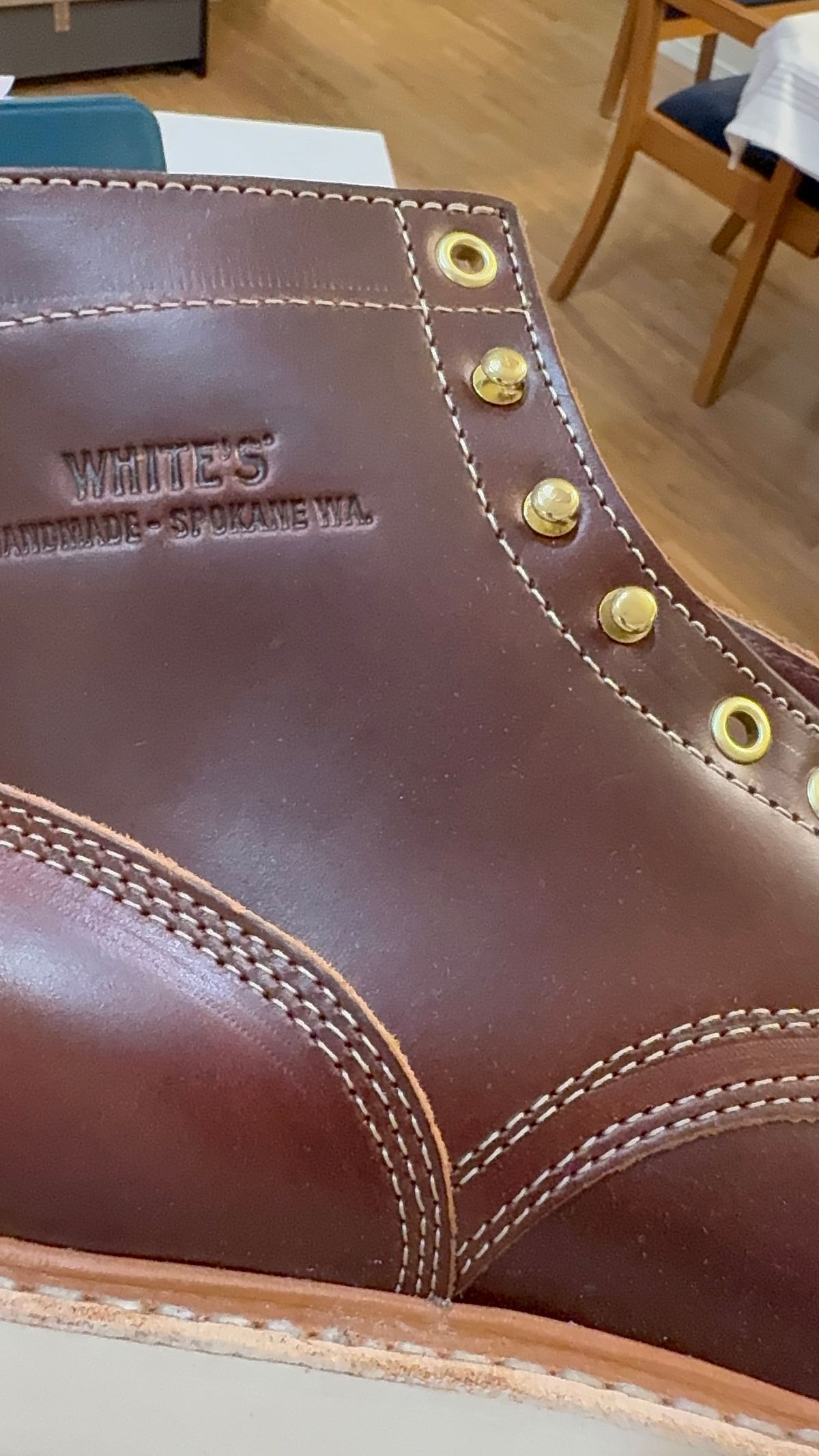 Photo by Ahab78 on November 25, 2025 of the White's Perry 6" Select in Seidel British Tan Double Shot.