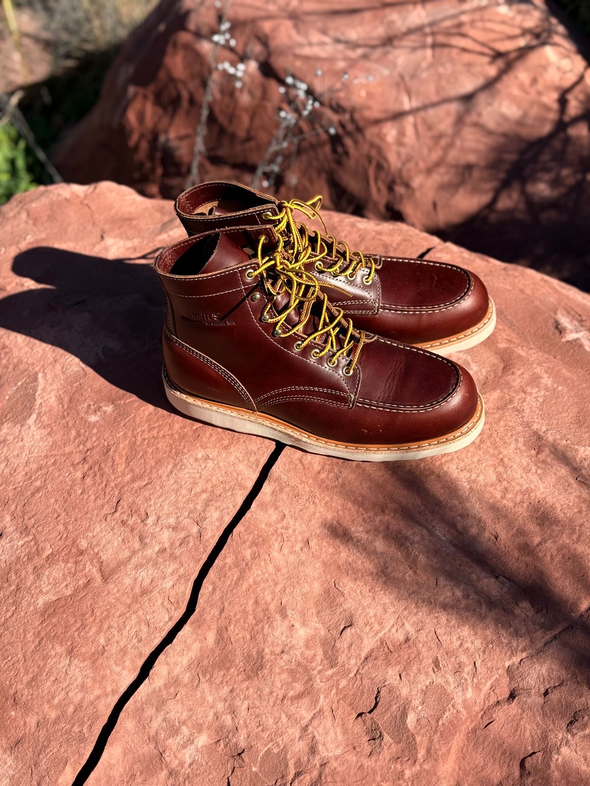 Photo by Ahab78 on November 26, 2025 of the White's Perry 6" Select in Seidel British Tan Double Shot.