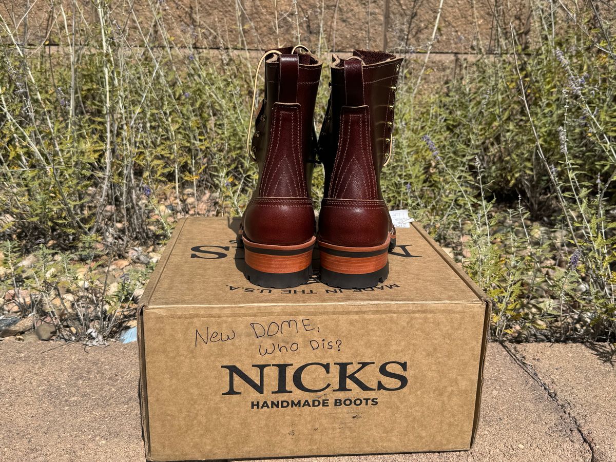 Photo by bootbrodrew on October 4, 2025 of the Nicks Lace Up Heritage in Horween Tan Waxed Flesh.