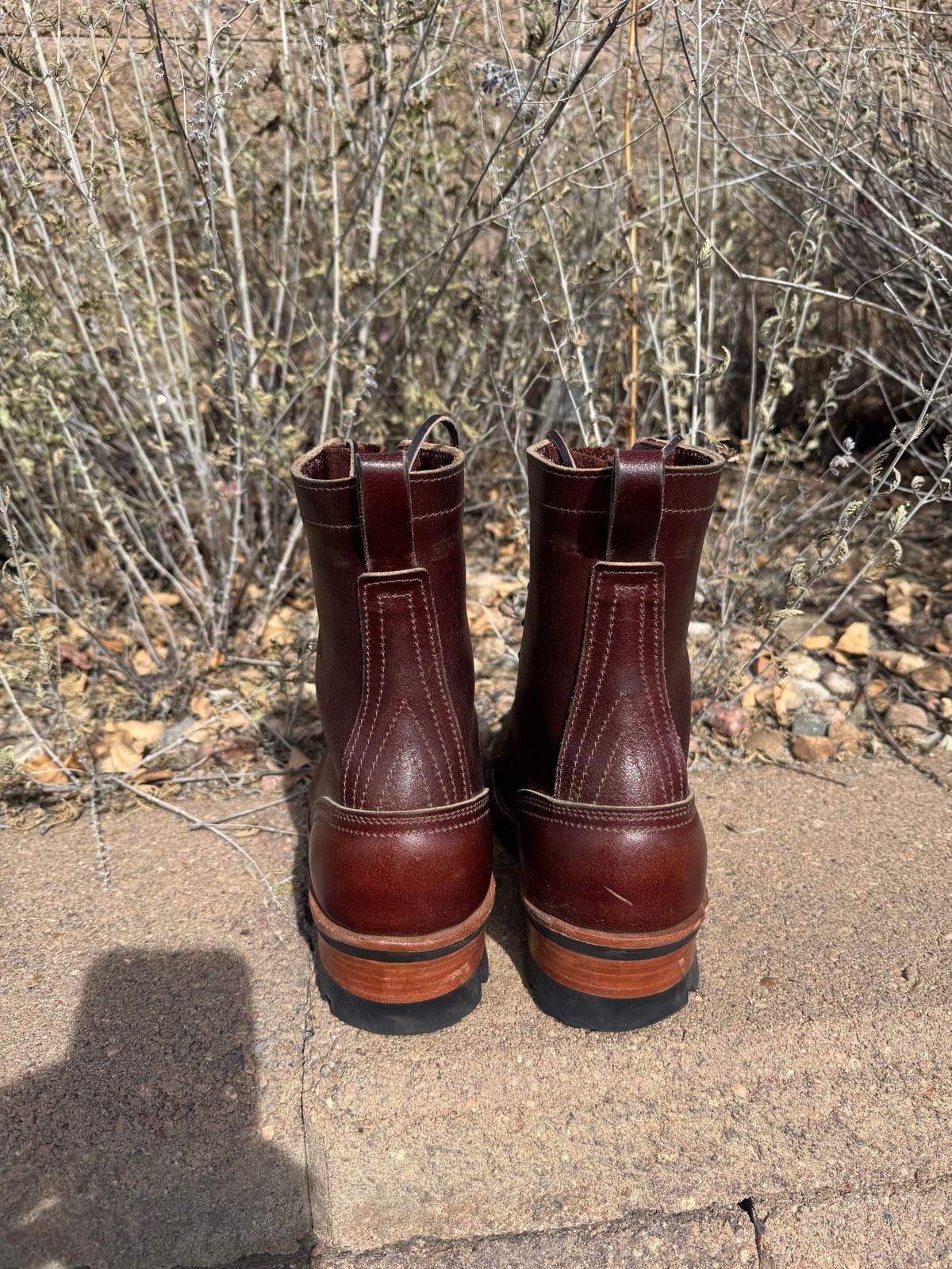 Photo by bootbrodrew on November 2, 2025 of the Nicks Lace Up Heritage in Horween Tan Waxed Flesh.