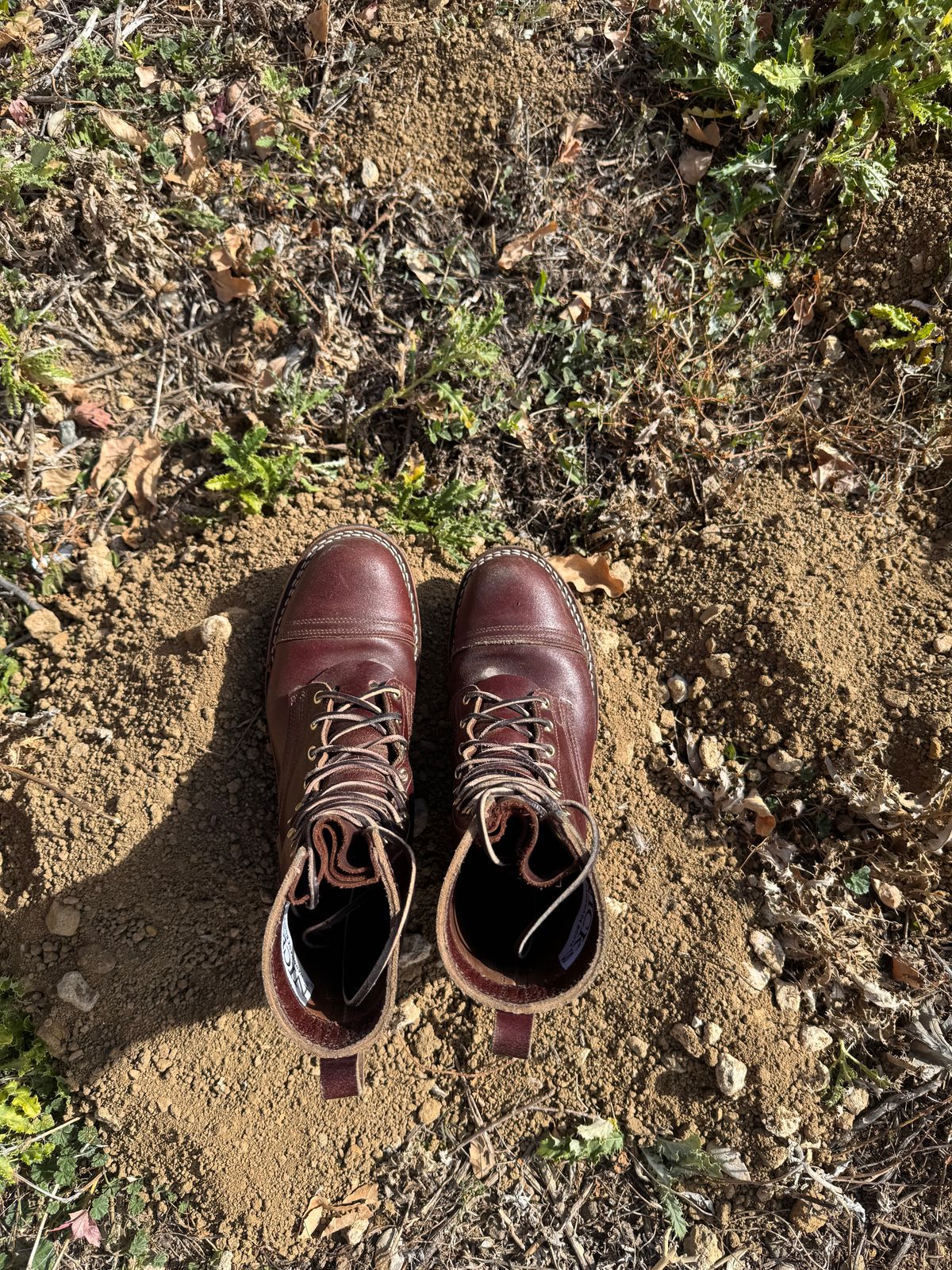 Photo by bootbrodrew on November 2, 2025 of the Nicks Lace Up Heritage in Horween Tan Waxed Flesh.