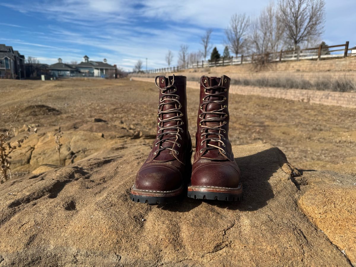 Photo by bootbrodrew on January 4, 2026 of the Nicks Lace Up Heritage in Horween Tan Waxed Flesh.