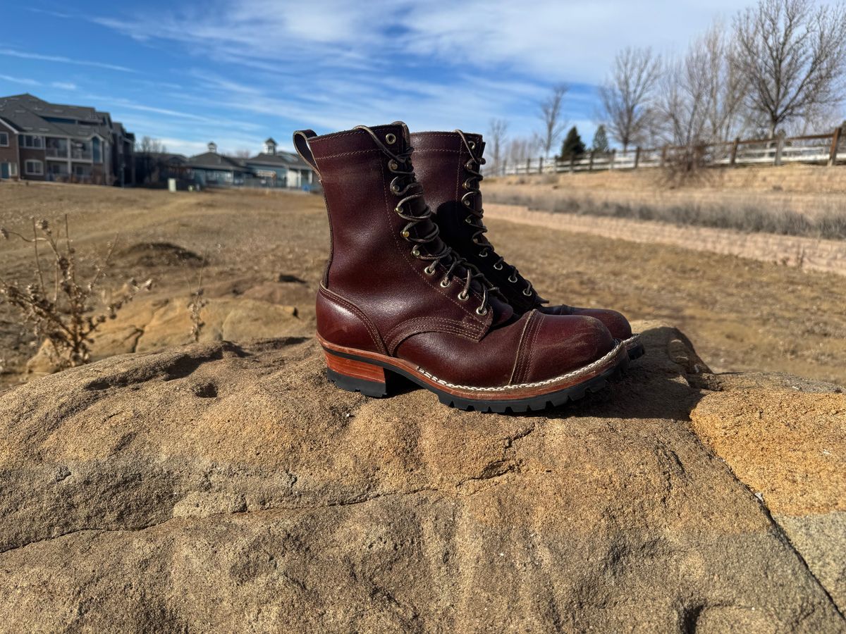 Photo by bootbrodrew on January 4, 2026 of the Nicks Lace Up Heritage in Horween Tan Waxed Flesh.