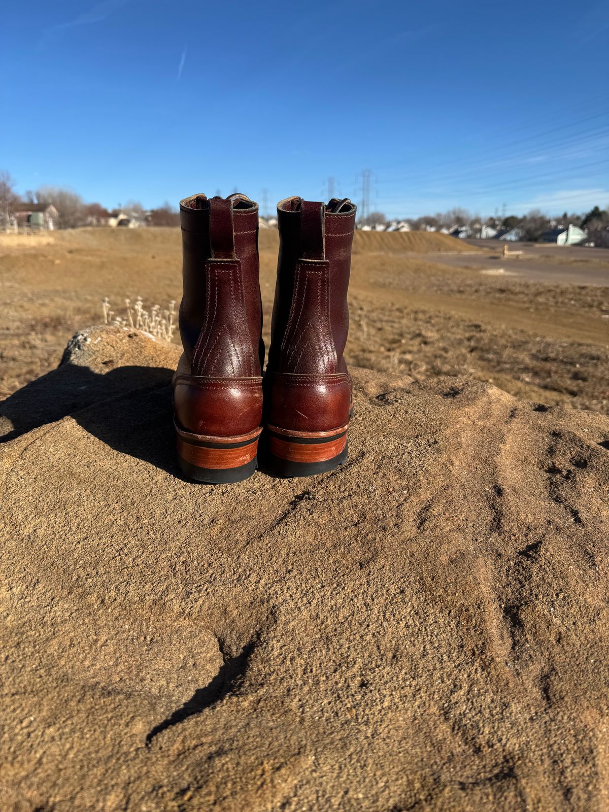 Photo by bootbrodrew on February 5, 2026 of the Nicks Lace Up Heritage in Horween Tan Waxed Flesh.