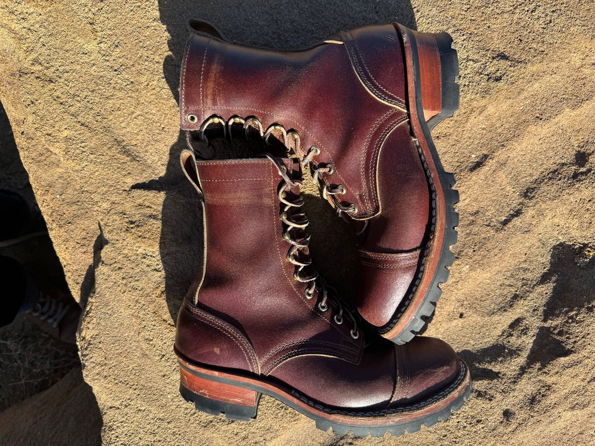 Photo by bootbrodrew on February 5, 2026 of the Nicks Lace Up Heritage in Horween Tan Waxed Flesh.