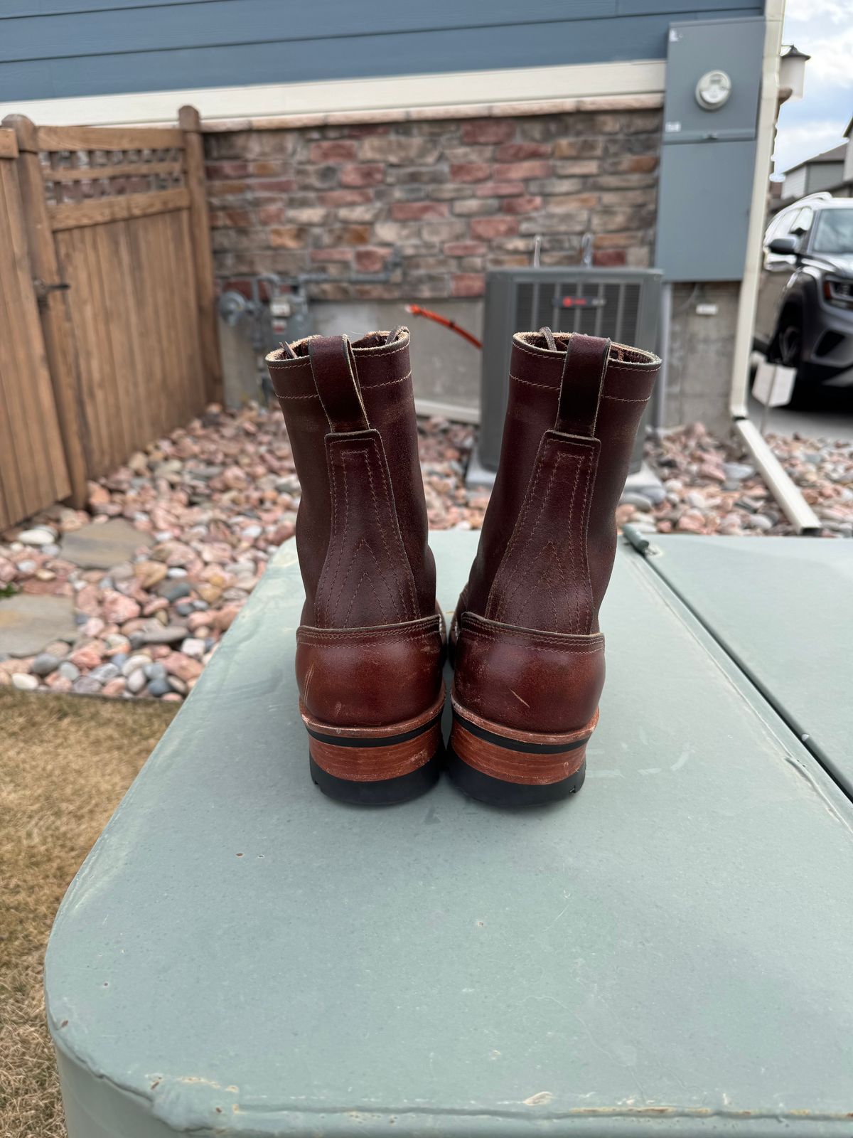 Photo by bootbrodrew on March 1, 2026 of the Nicks Lace Up Heritage in Horween Tan Waxed Flesh.