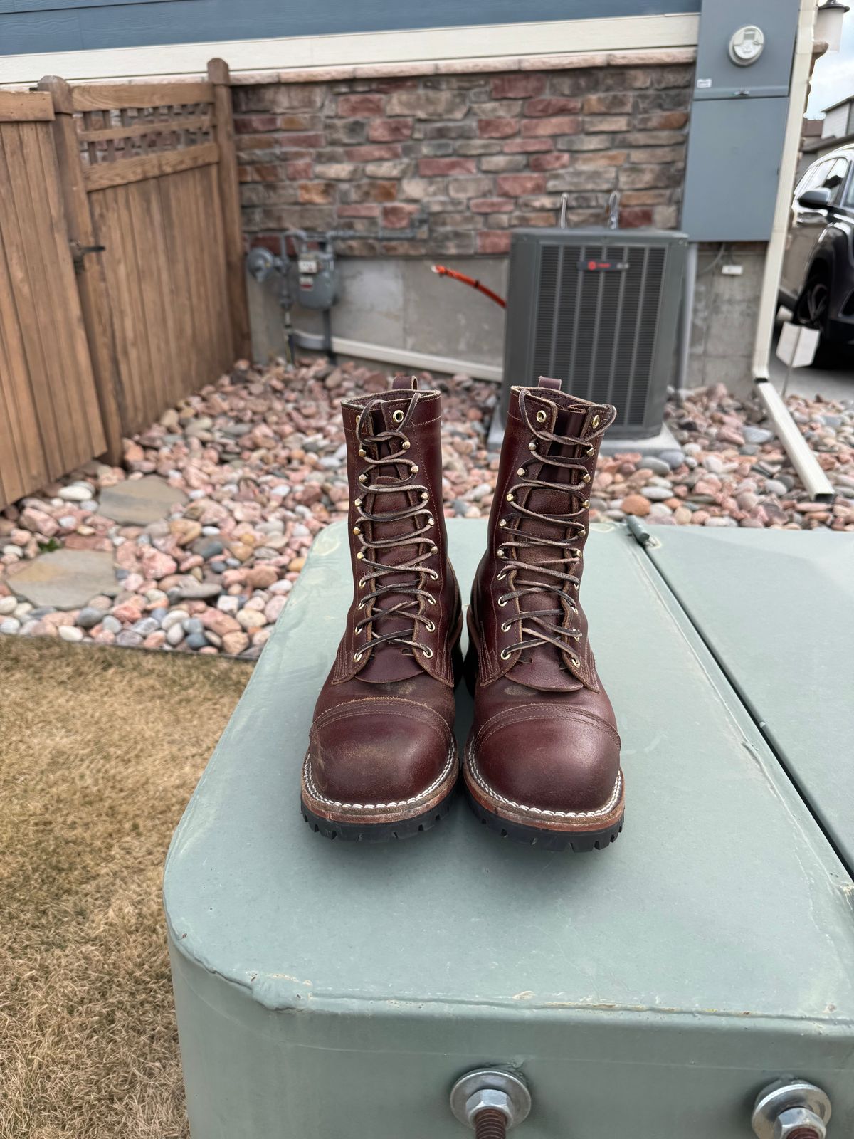Photo by bootbrodrew on March 1, 2026 of the Nicks Lace Up Heritage in Horween Tan Waxed Flesh.