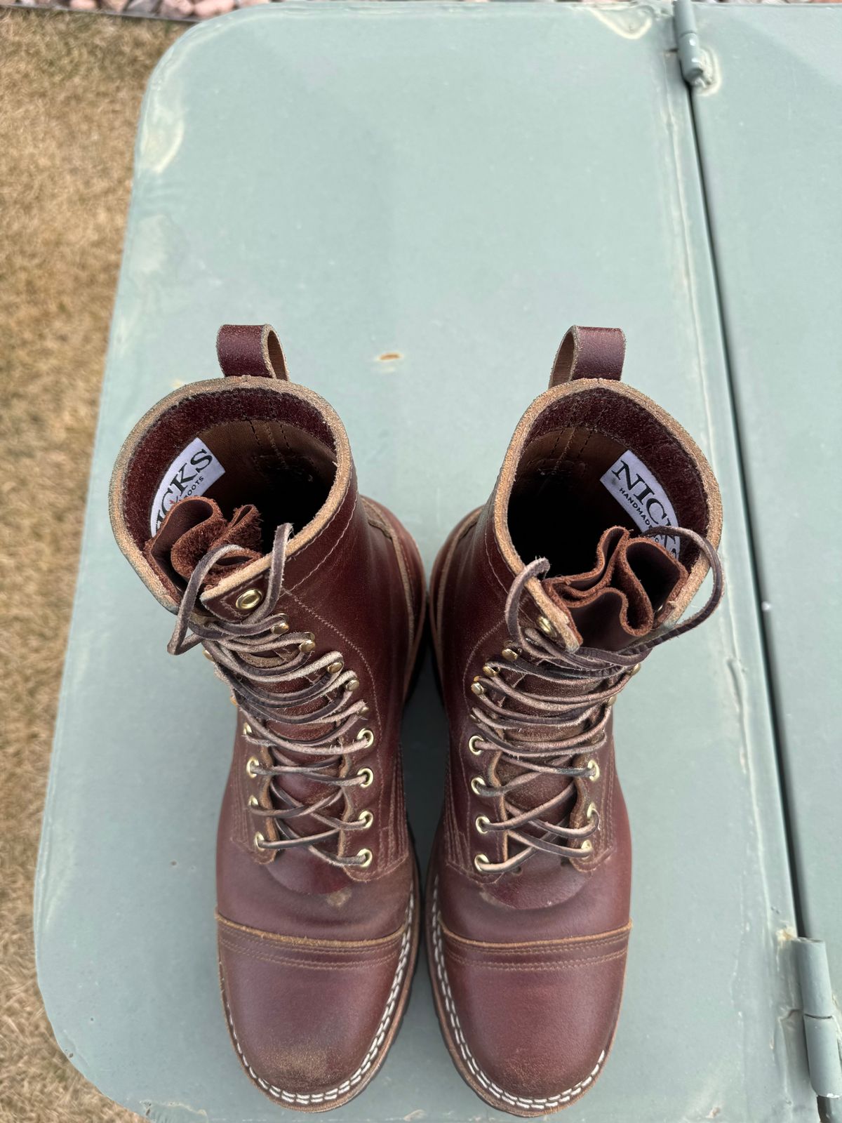 Photo by bootbrodrew on March 1, 2026 of the Nicks Lace Up Heritage in Horween Tan Waxed Flesh.